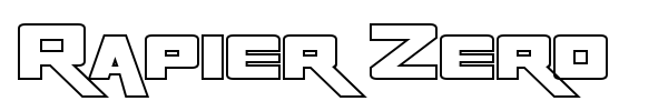 Rapier Zero font preview